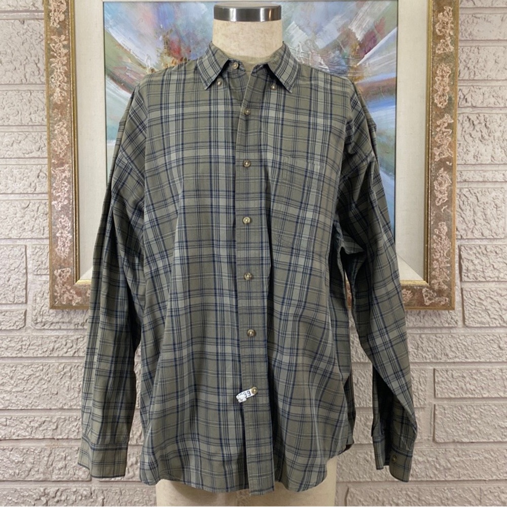 Eddie Bauer Plaid Button Front Long Sleeve Shirt